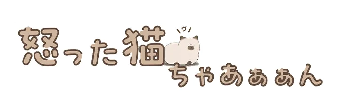 怒った猫ちゃあぁぁん